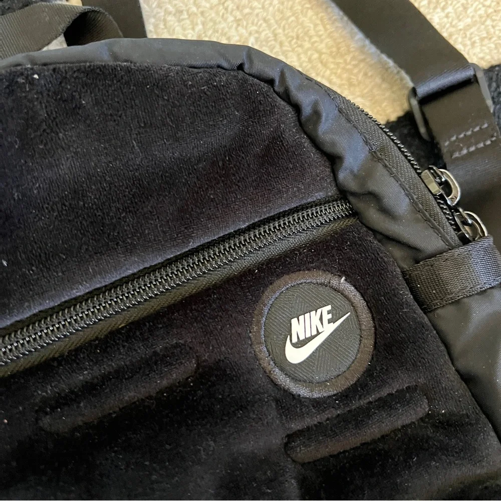 Nike Sportswear Futura Black Velour Mini Backpack